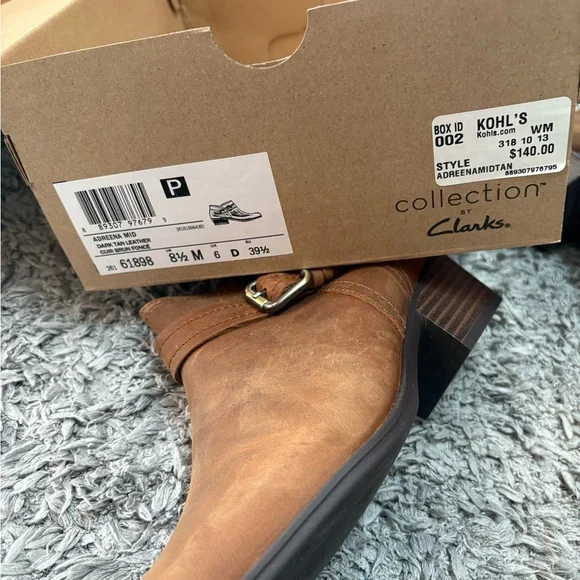 Clark’s Women’s Leather Adreena Brown Ankle Boots - Picture 4 of 4